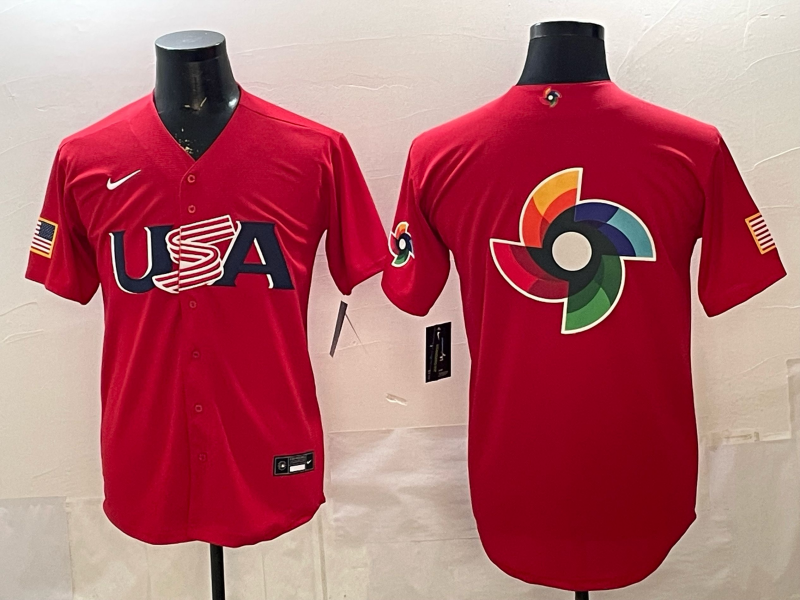 Men 2026 World Cub USA blank red Nike MLB Jersey 009->more jerseys->MLB Jersey